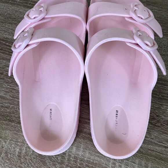Slide Sandals Stoney Clover Lane Shoes Open Toe Heart Womens Size 8 Pastel‎ Pink - Picture 7 of 10
